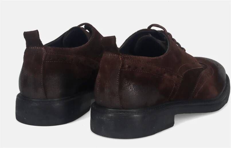 Sangiorgio Klassieke donkerbruine platte schoenen Brown Heren