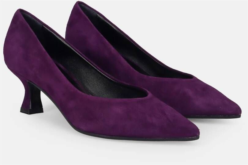 Sangiorgio Paarse Suède Hakpumps Purple Dames