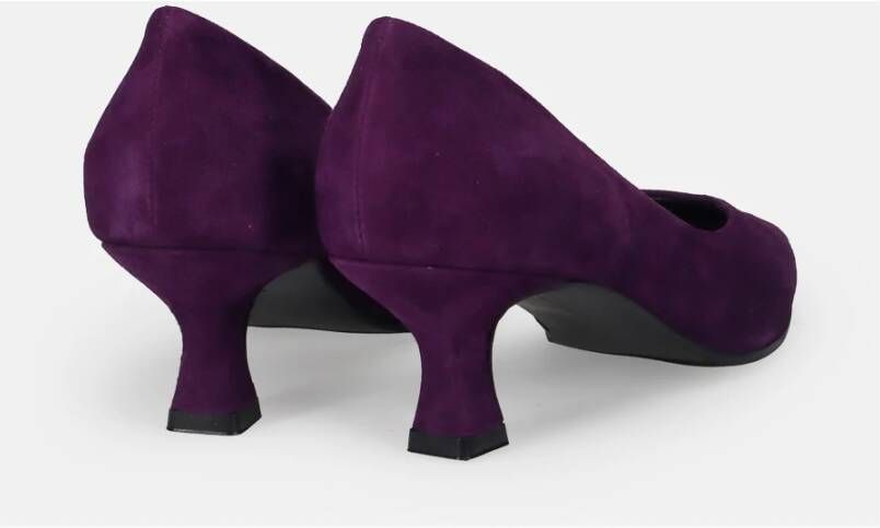 Sangiorgio Paarse Suède Hakpumps Purple Dames