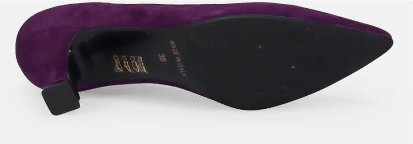 Sangiorgio Paarse Suède Hakpumps Purple Dames