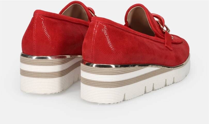 Sangiorgio Rode Suède Mocassins Red Dames