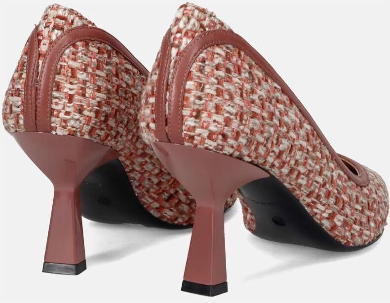 Sangiorgio Roze Geweven Stof Pumps Pink Dames