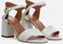 Sangiorgio Witte Leren Blokhak Sandalen White Dames - Thumbnail 2