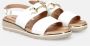 Sangiorgio Witte Leren Sandalen White Dames - Thumbnail 2