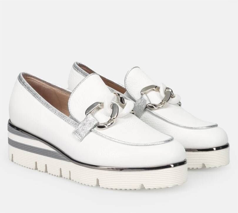 Sangiorgio Witte Mocassins Comfortabel Stijlvol White Dames