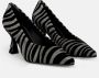 Sangiorgio Zebra Print Suède Pumps Grijze Hak Gray Dames - Thumbnail 2