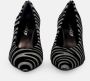 Sangiorgio Zebra Print Suède Pumps Grijze Hak Gray Dames - Thumbnail 3