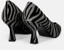 Sangiorgio Zebra Print Suède Pumps Grijze Hak Gray Dames - Thumbnail 4