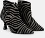 Sangiorgio Zebra Suède Enkellaarzen Grijs Gray Dames - Thumbnail 2