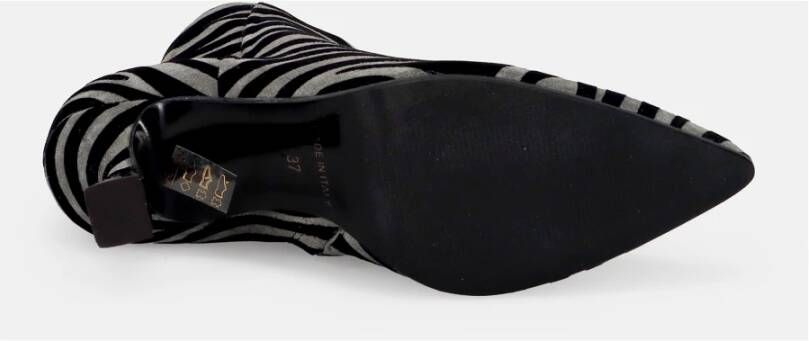 Sangiorgio Zebra Suède Enkellaarzen Grijs Gray Dames