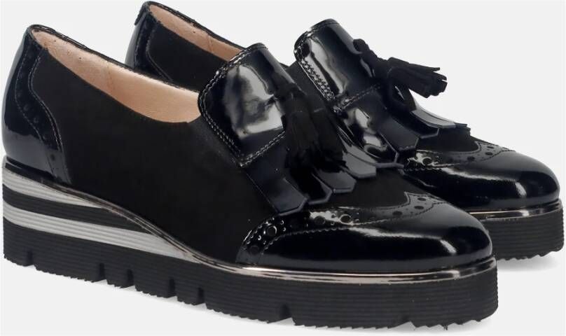 Sangiorgio Zwarte Franje Kwast Instap Sneakers Black Dames