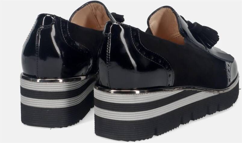 Sangiorgio Zwarte Franje Kwast Instap Sneakers Black Dames