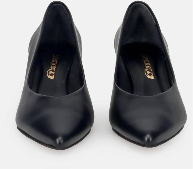 Sangiorgio Zwarte Hak Pumps Tijdloze Silhouet Black Dames