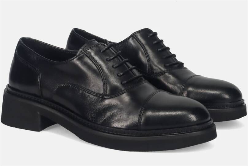 Sangiorgio Zwarte Leren Schoenen voor Maximaal Comfort Black Dames