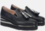 Sangiorgio Zwarte Leren Slip-On Sneakers Black Dames - Thumbnail 2