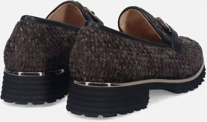 Sangiorgio Zwarte Mocassins met Fluweel Black Dames