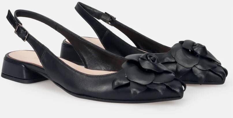 Sangiorgio Zwarte platte schoenen elegante ballerina's Black Dames