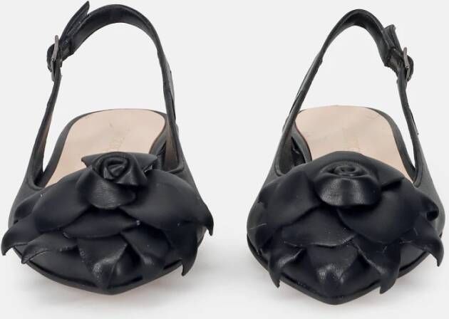 Sangiorgio Zwarte platte schoenen elegante ballerina's Black Dames