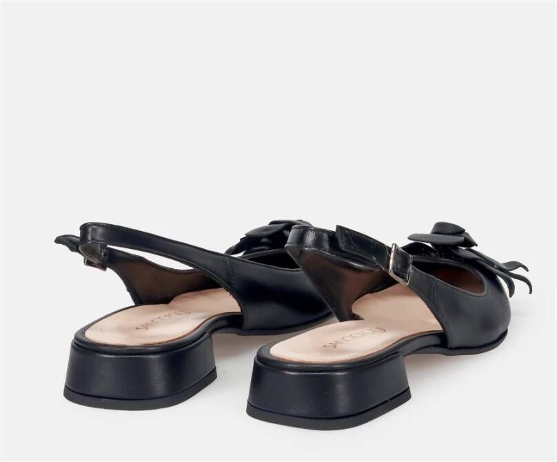 Sangiorgio Zwarte platte schoenen elegante ballerina's Black Dames