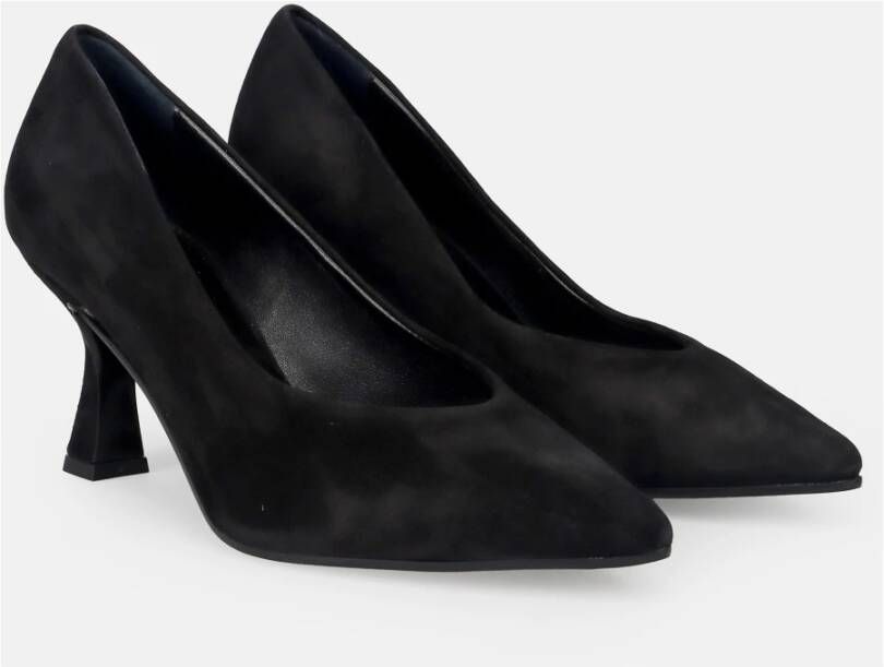 Sangiorgio Zwarte Suède Hakken Pumps Black Dames