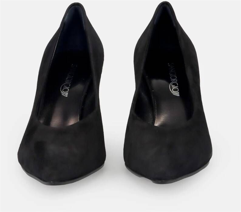 Sangiorgio Zwarte Suède Hakken Pumps Black Dames