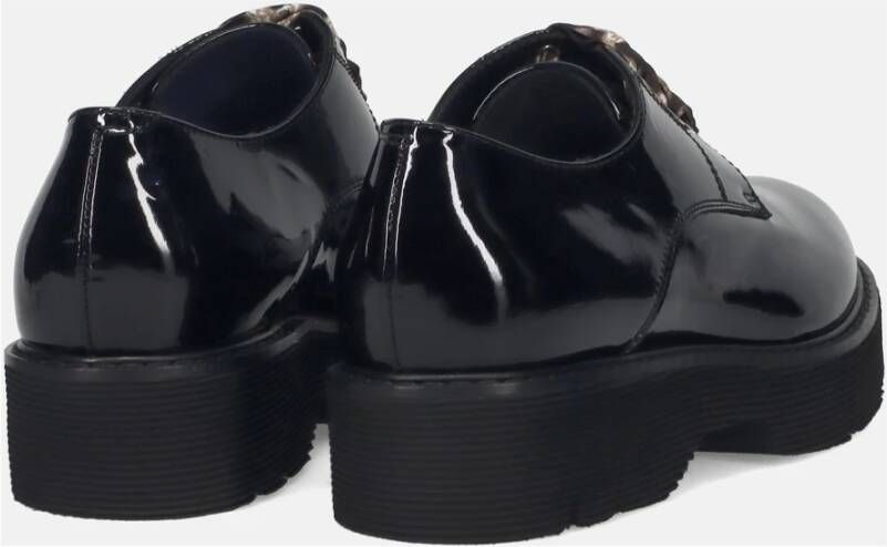 Sangiorgio Zwarte Veterschoenen Black Dames