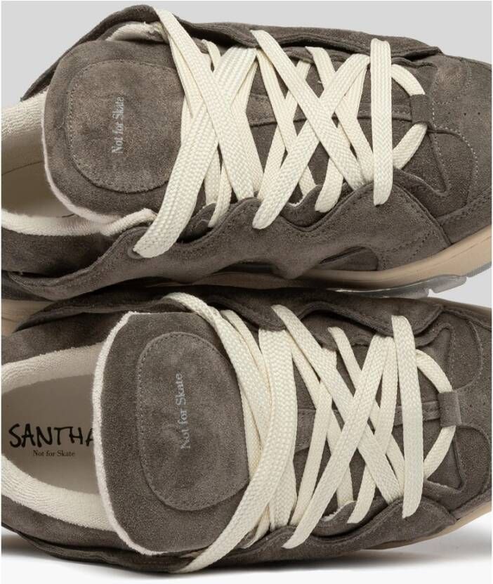 Santha Grijze Suède Sneakers Handgemaakt in Italië Gray Heren