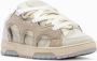 Santha Stijlvolle witte sneakers met mesh en suède Beige Dames - Thumbnail 2