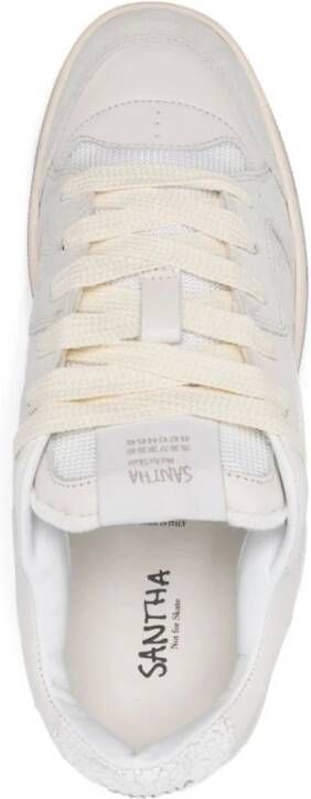 Santha Witte Leren Sneakers White Heren