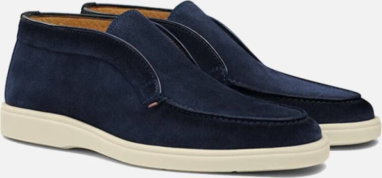 Santoni Stijlvolle Loafer Schoenen voor Mannen Blue Heren