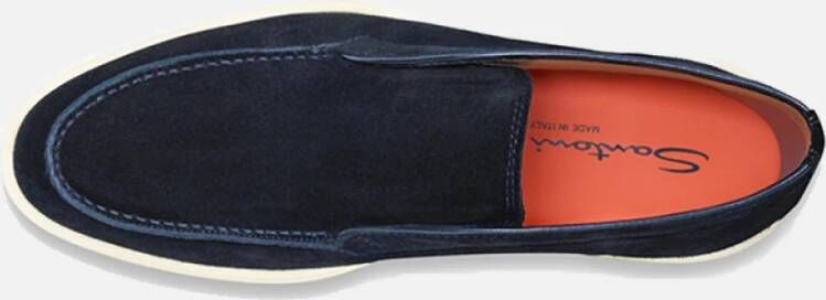 Santoni Stijlvolle Loafer Schoenen voor Mannen Blue Heren