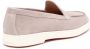 Santoni Beige Leren Mocassins Platte Rubberen Zool Beige Dames - Thumbnail 4