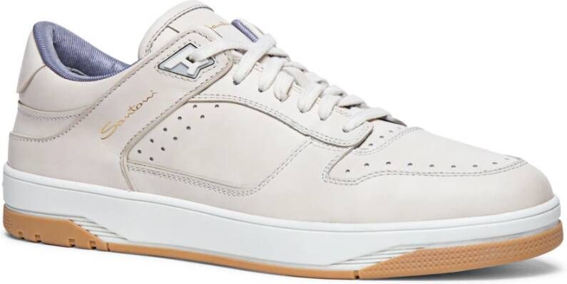 Santoni Beige nubuck Sneak-Air sneaker voor heren Beige Heren