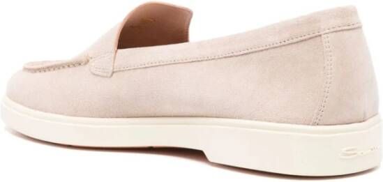 Santoni Beige Platte Schoenen Beige Dames