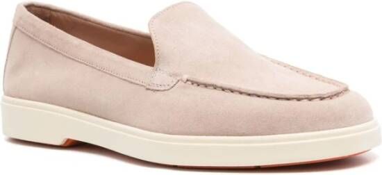 Santoni Beige Platte Schoenen Beige Dames