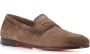 Santoni Beige Suède Loafer Goodyear Constructie Beige Heren - Thumbnail 3