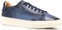 Santoni Blauwe Handgemaakte Geperforeerde Leren Sneaker Blue Heren - Thumbnail 2