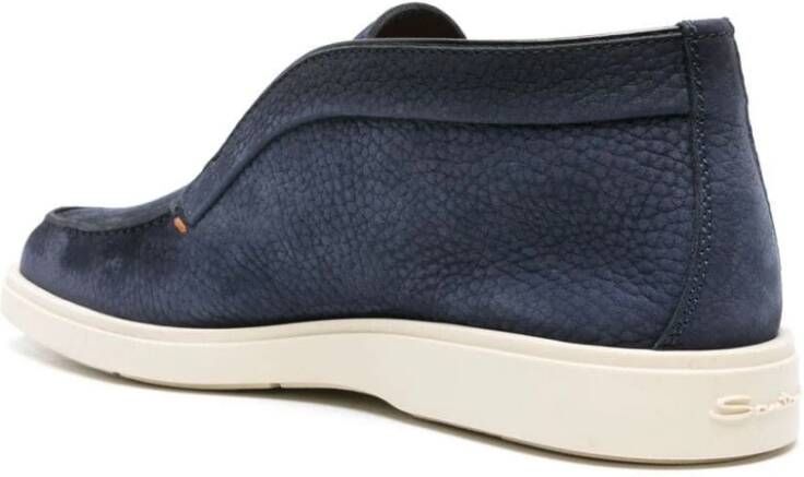 Santoni Blauwe Digits Loafers Blue Heren