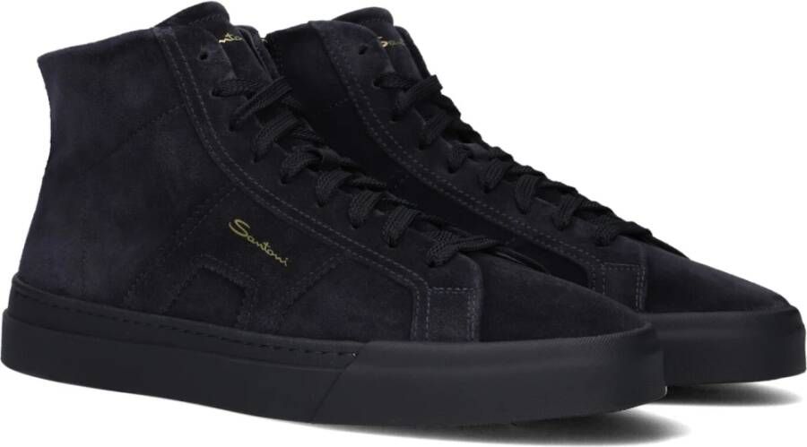 Santoni Blauwe Hoge Heren Sneakers Blue Heren