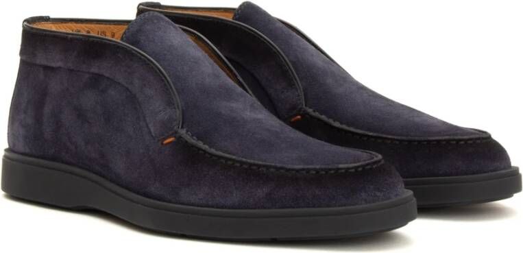 Santoni Blauwe Instappers Blue Heren