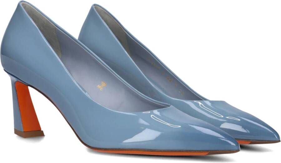 Santoni Blauwe Lakleren Pumps Blue Dames