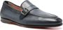 Santoni Blauwe Leren Band Hak Sandaal Black Heren - Thumbnail 2