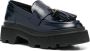 Santoni Blauwe Leren Loafers Casual Flats Blue Dames - Thumbnail 2