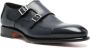 Santoni Blauwe Leren Monk Strap Schoenen Blue Heren - Thumbnail 2