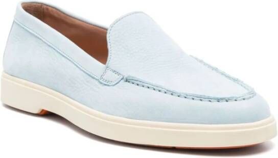 Santoni Blauwe Platte Schoenen Blue Dames