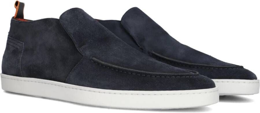 Santoni Blauwe Suède Herenlaarzen Blue Heren