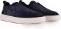 Santoni Blauwe Suède Slip-On Sneakers Blue Heren - Thumbnail 3