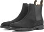 Santoni Suede Chelsea Enkellaarzen Zwart Heren - Thumbnail 2