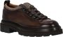 Santoni Bruin Leren Alpine Platte Schoenen Brown Heren - Thumbnail 3