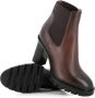 Santoni Bruine Chelsea Leren Laarzen Elastische Inzetstukken Brown Dames - Thumbnail 2